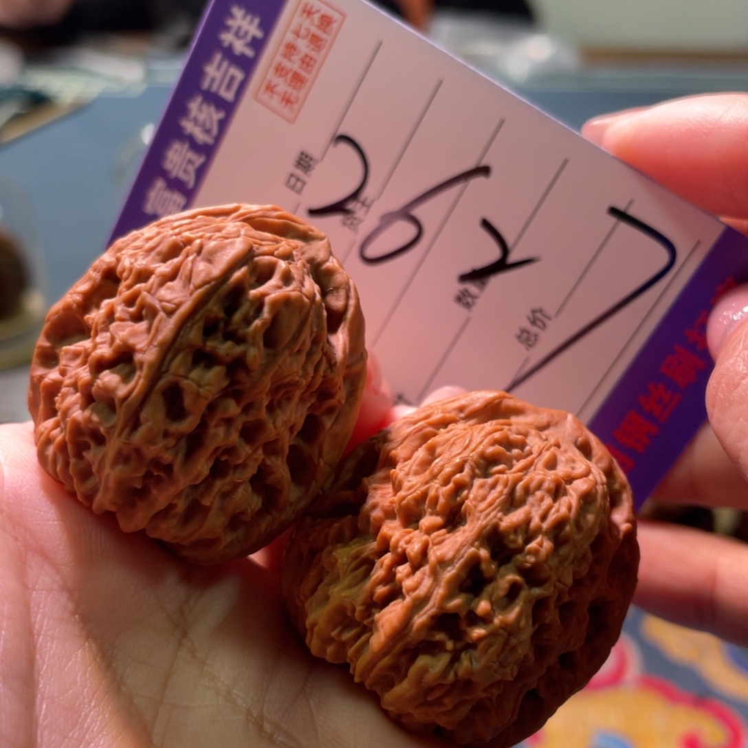 Y***f核桃把件36左右高炮竖拉丝涿鹿南将石