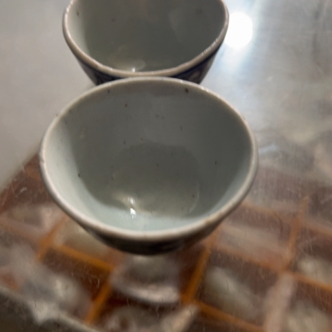 老瓷器青花瓷器杯