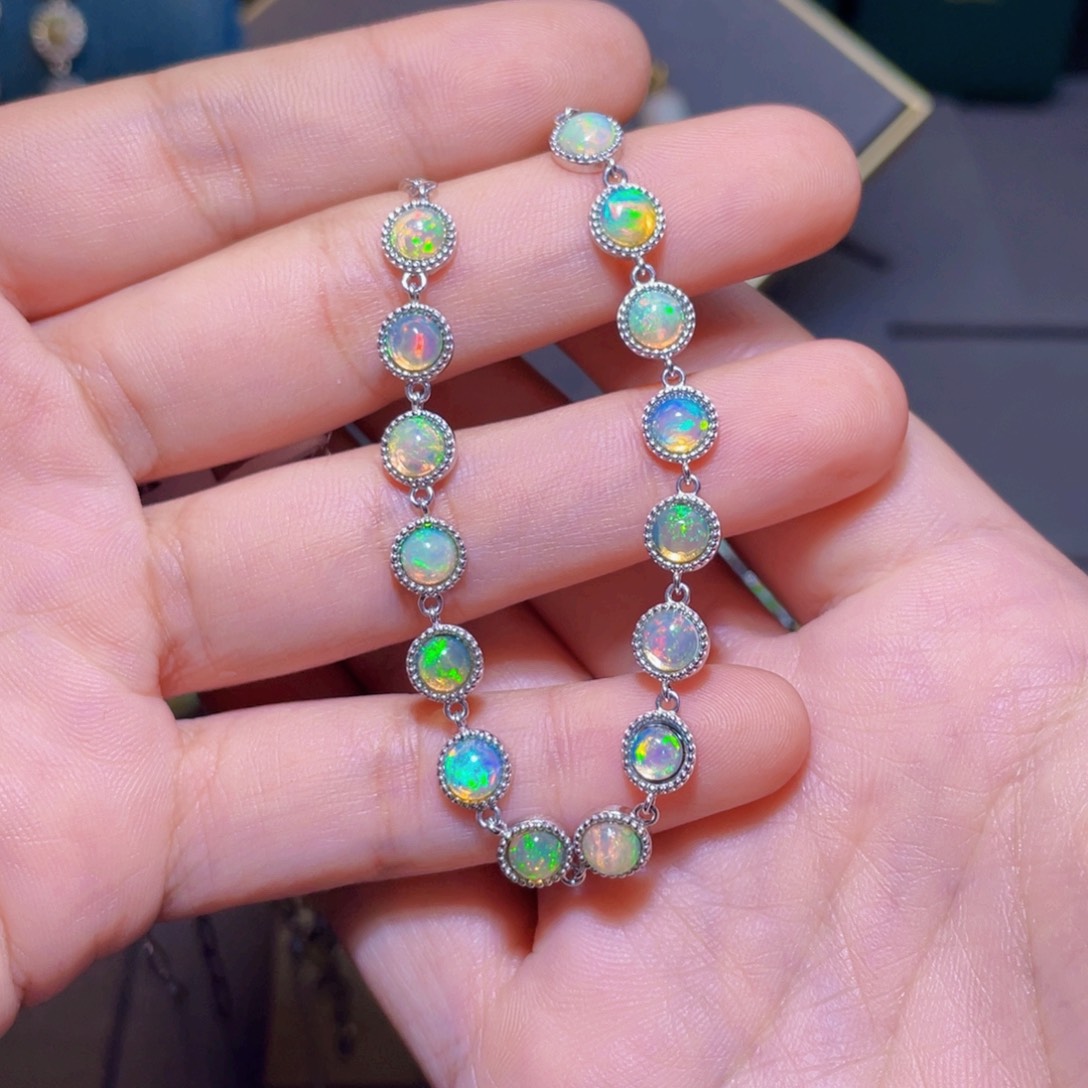 欧泊手链）银S925镶嵌M****e