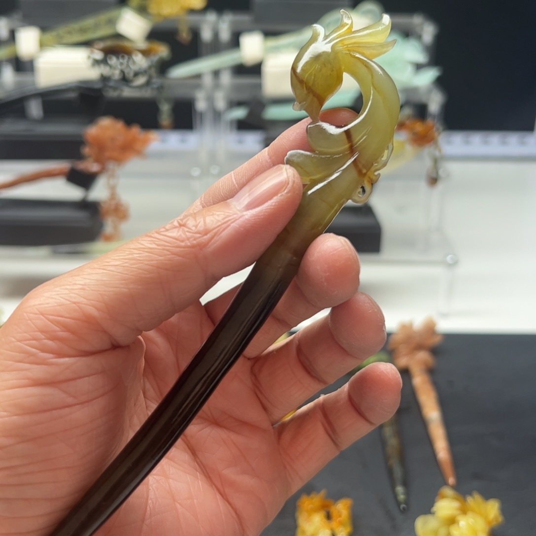 岫玉福利发簪未镶嵌