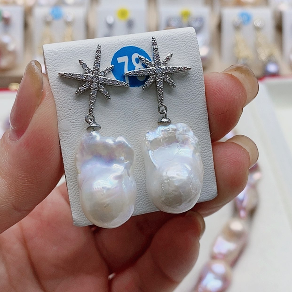 【闪购商品】淡水珍珠耳饰银S925镶嵌