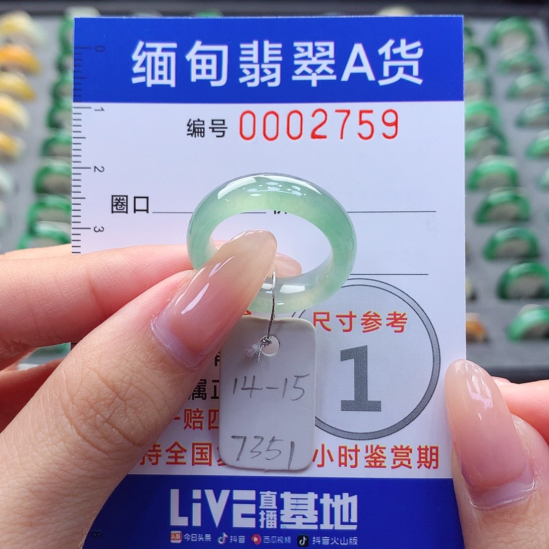 未镶嵌戒圈翡翠14.15号