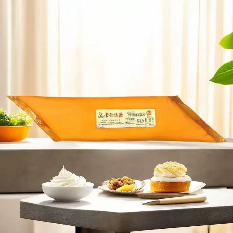 法式L卡仕达酱爆浆冰淇淋酱奶酪酱面包甜品烘焙馅料奶酱整箱