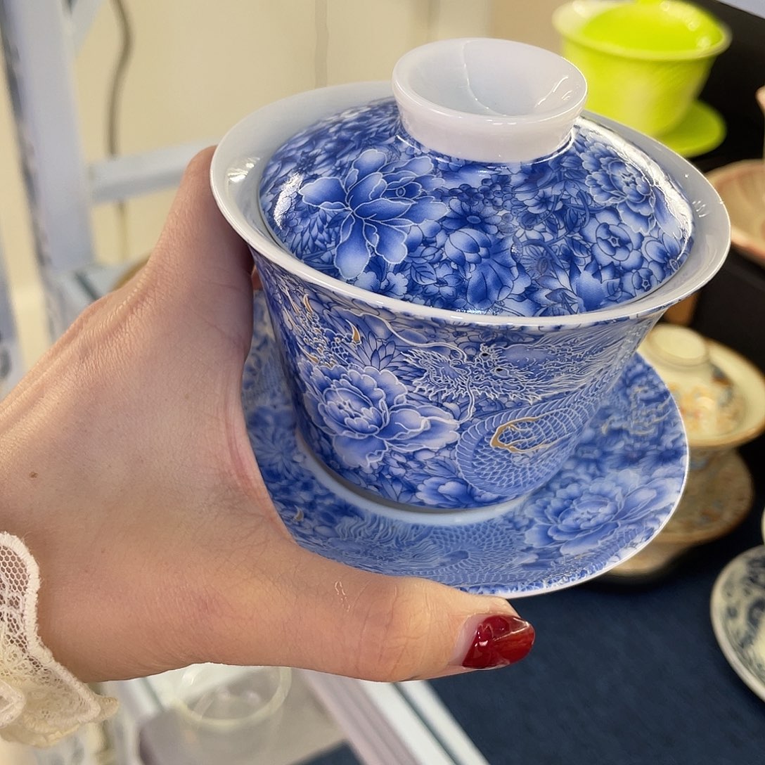 陶景德陶瓷盖碗茶具