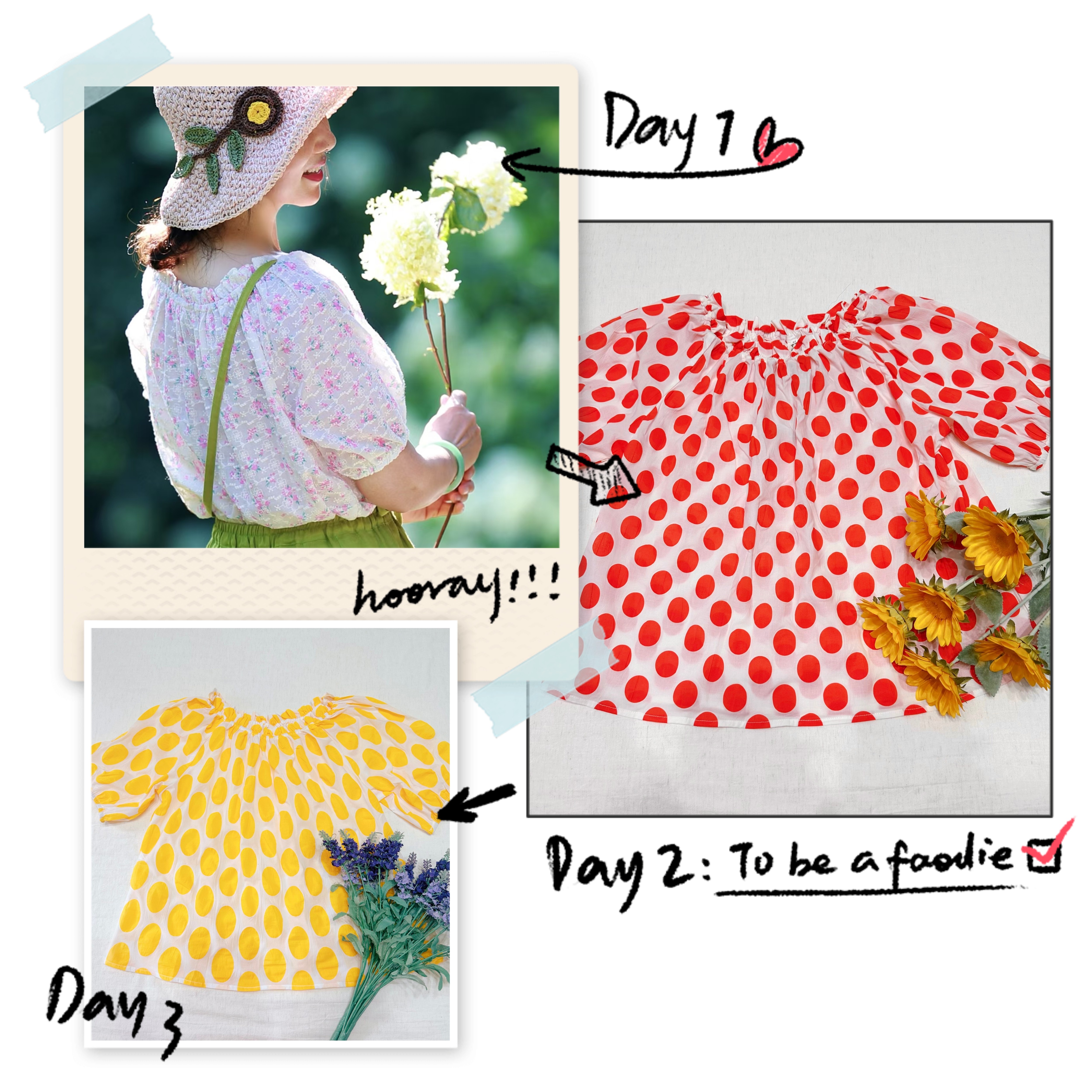 原创文艺减龄盐缩棉波点上衣