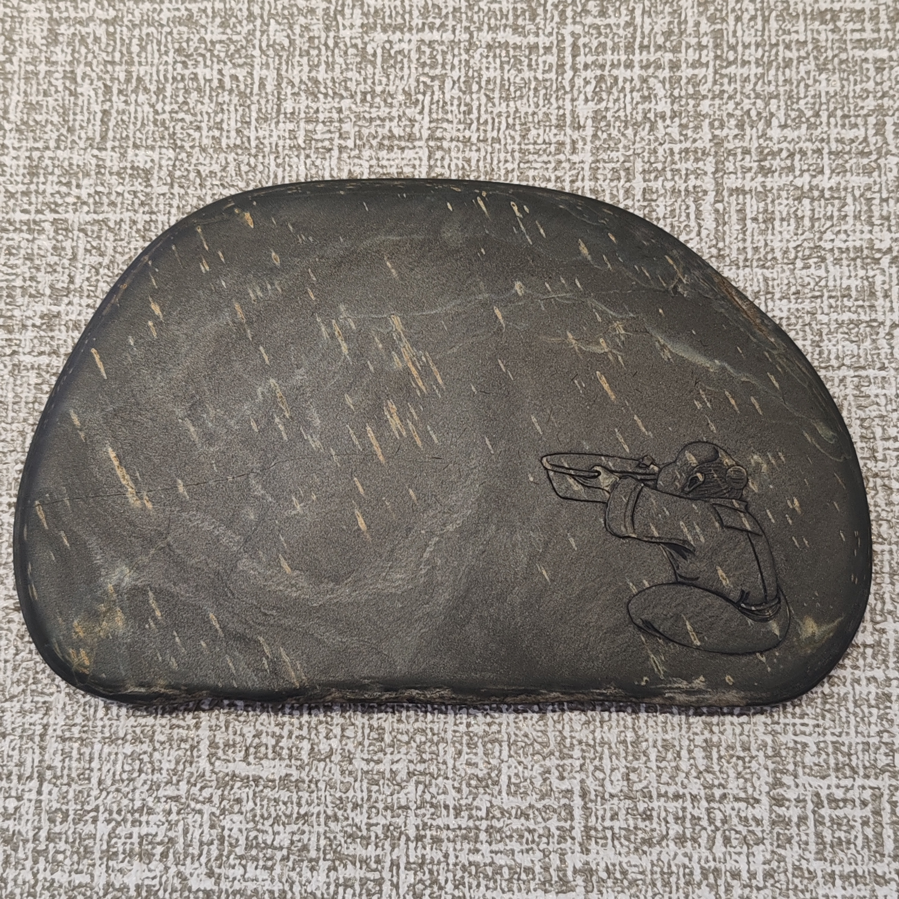 文房四宝/老坑歙砚/金星、金晕/藏品/孤品