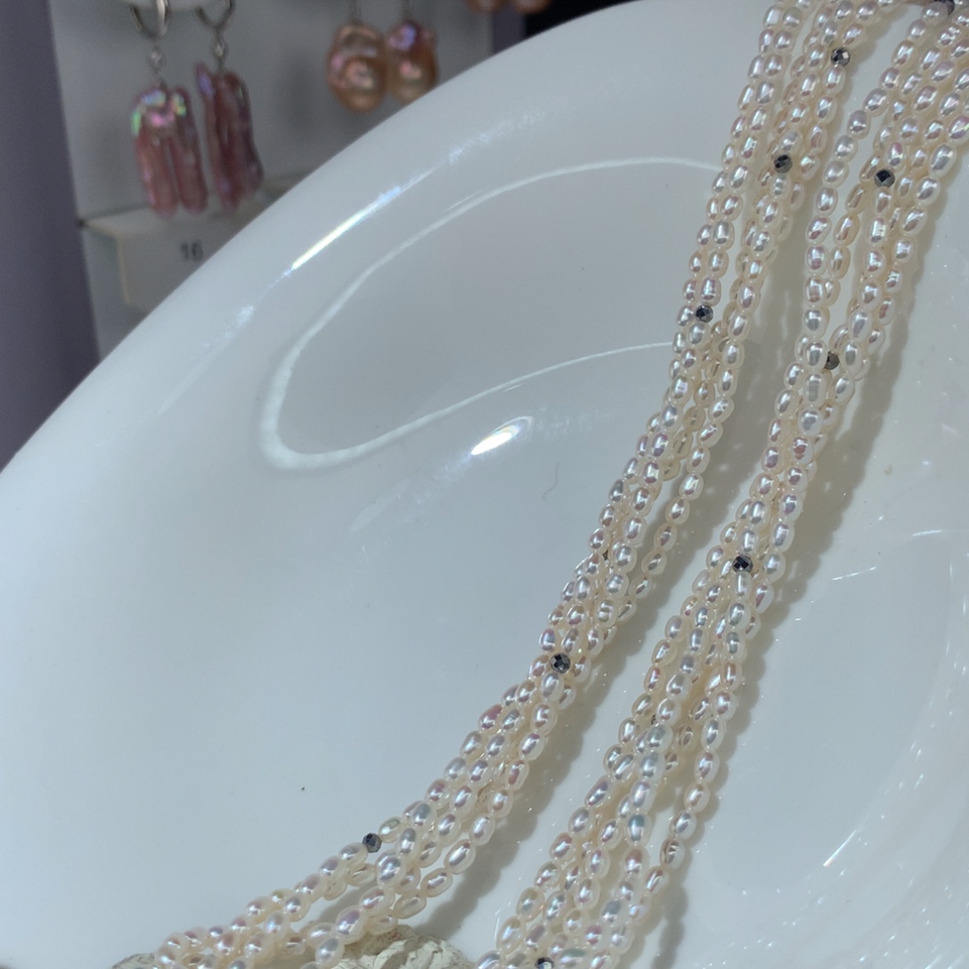 大***鹿银S925镶嵌项链淡水珍珠