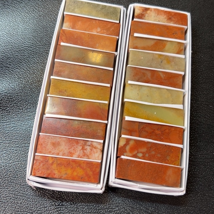 印石浙江红石瑕疵品一组20个1.5*1.5*5.0