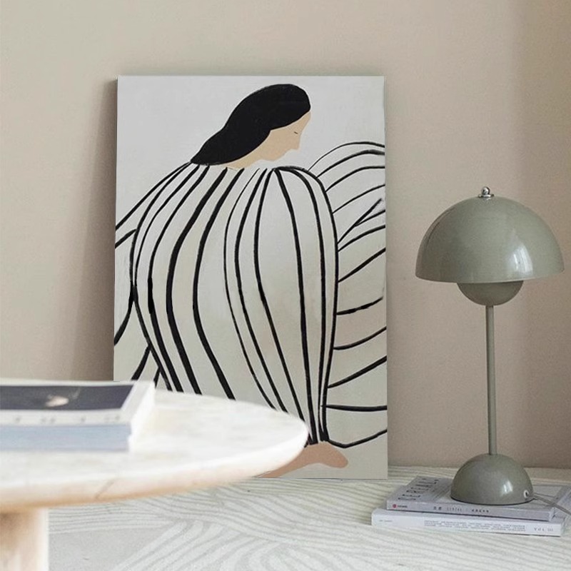 北欧复古装饰画摩登城市玄关客厅摆画抽象沙发背景墙面挂画