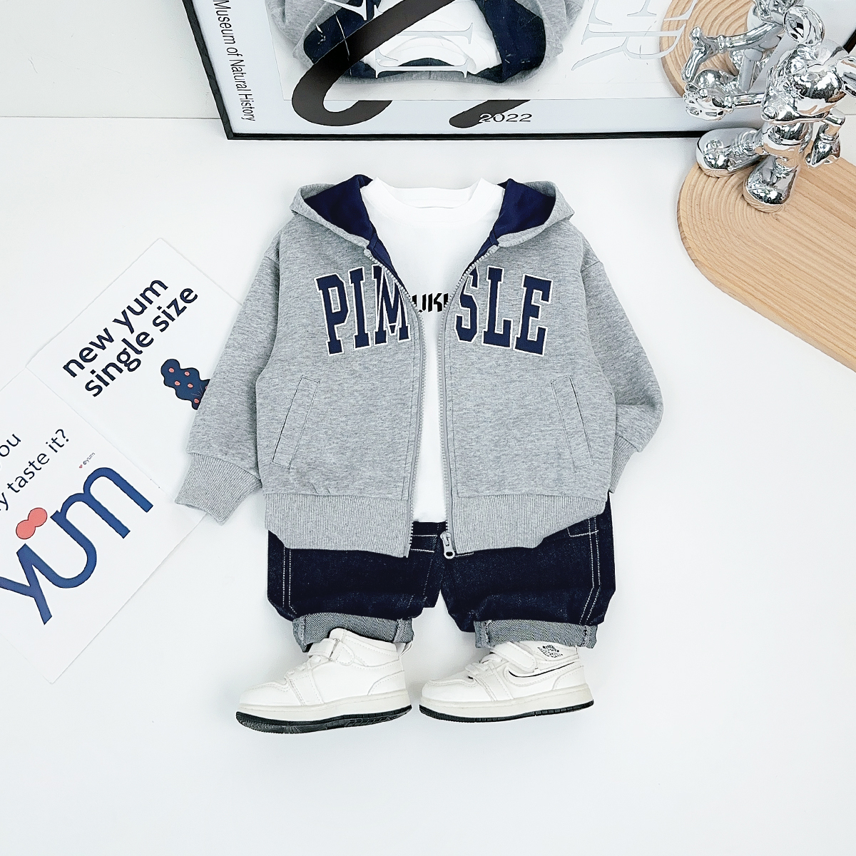 男童外套秋冬款2025新款秋装儿童夹克连帽S-HZ25098 悠悠童话童装