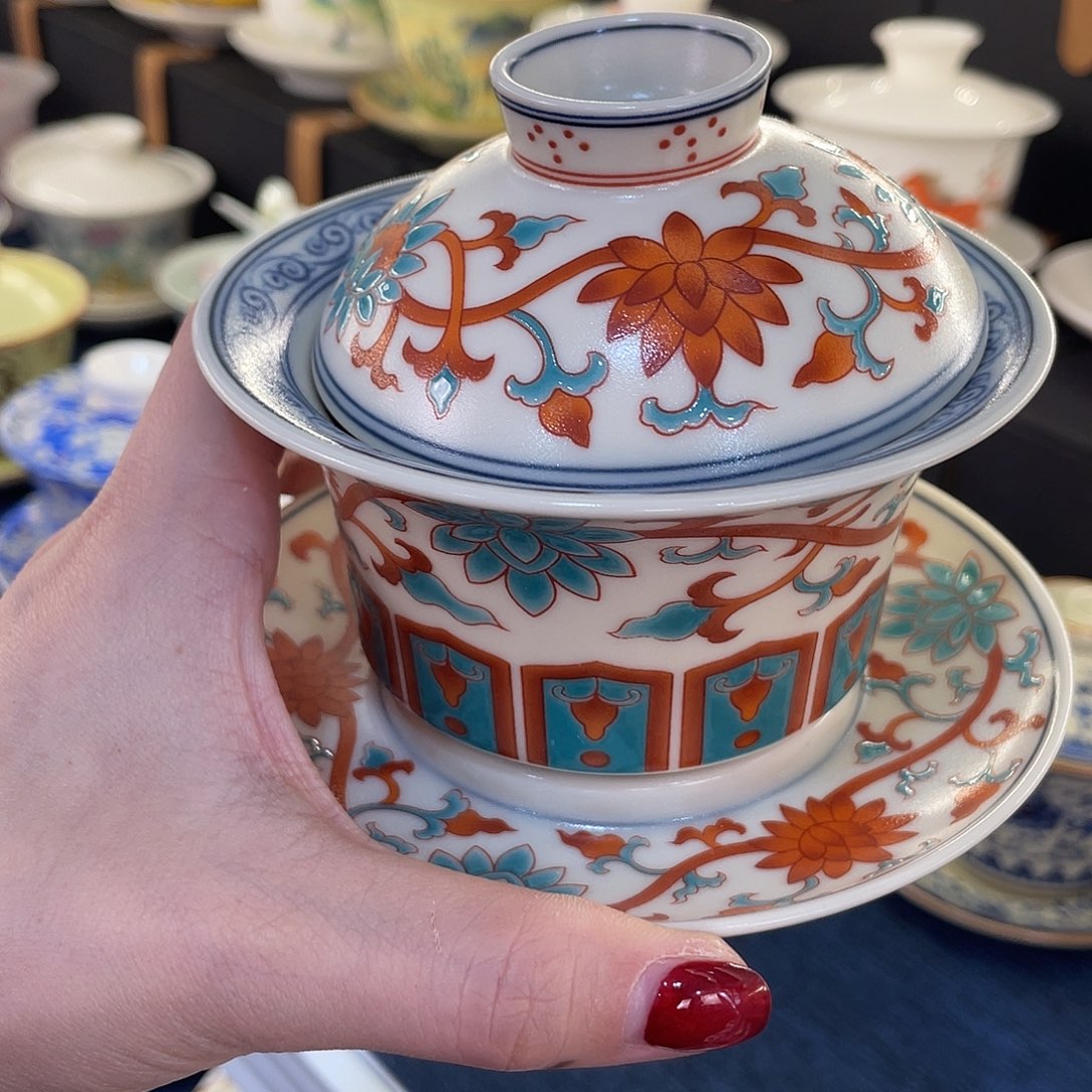 陶景德陶瓷盖碗茶具