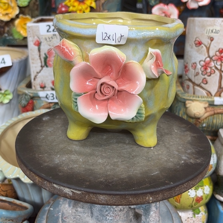 紫砂花盆粗陶材质多肉花盆