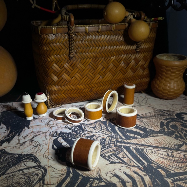 本长葫芦 海派扳指 葫芦指环 精工镶嵌制作
