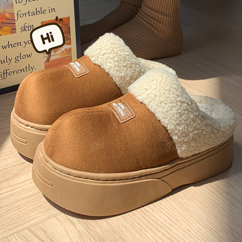 冬季家居防滑女款棉拖鞋