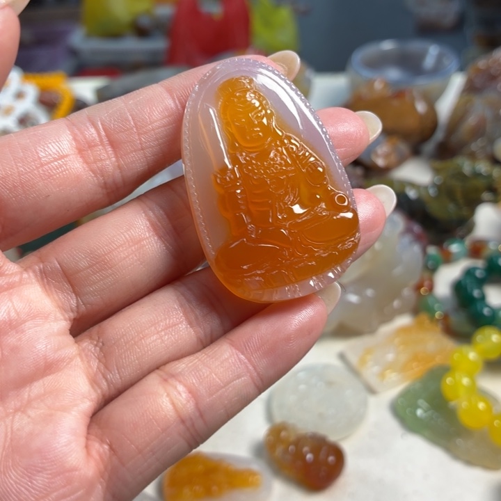 玛瑙/玉髓未镶嵌吊坠(不含链)