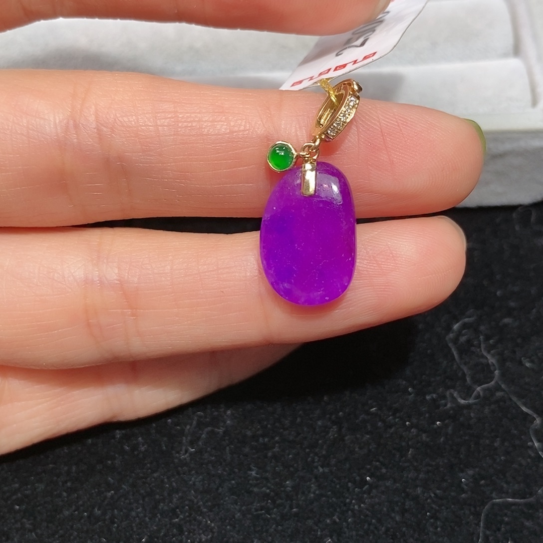 苏纪石（舒俱来）18K金镶嵌吊坠(不含链)