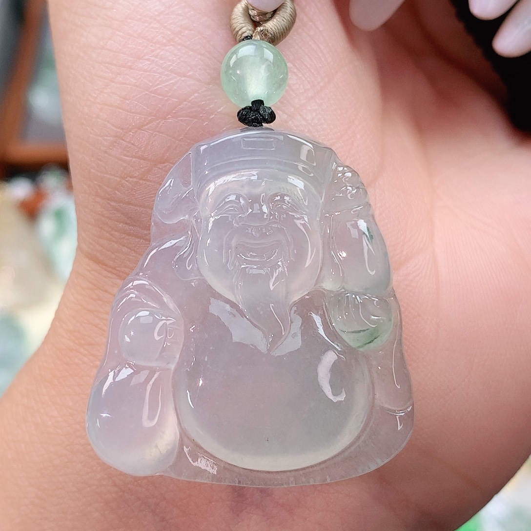 颈饰未镶嵌翡翠财神爷