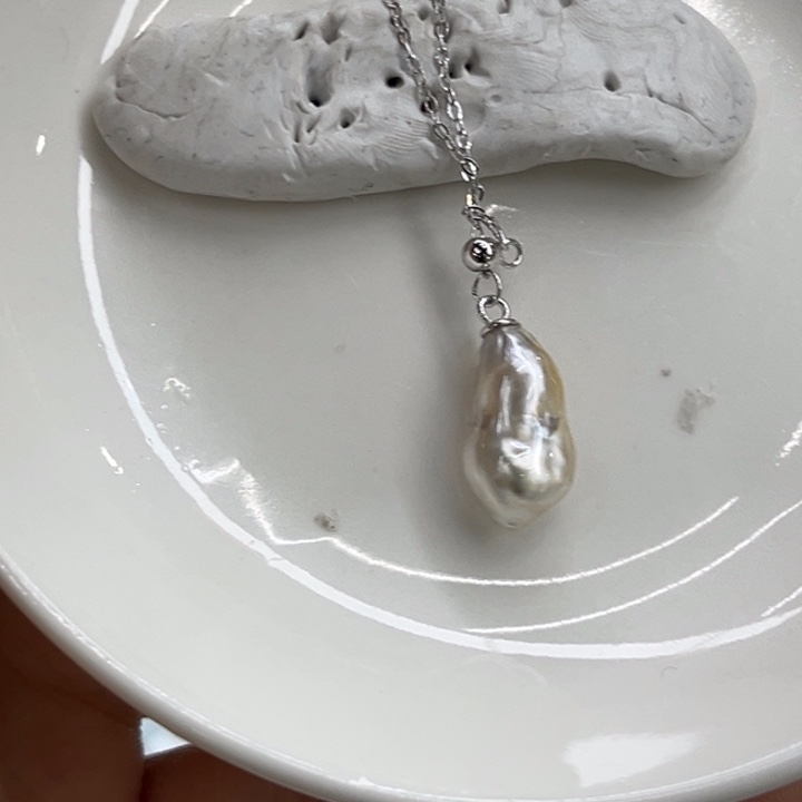 银S925镶嵌套链海水珍珠