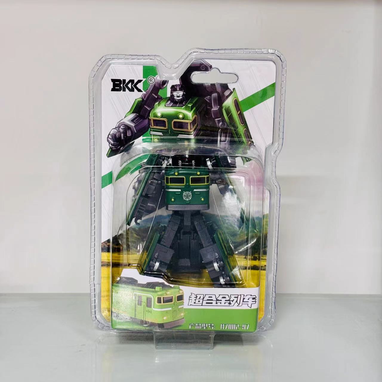 合金变形火车列车模型（绿）