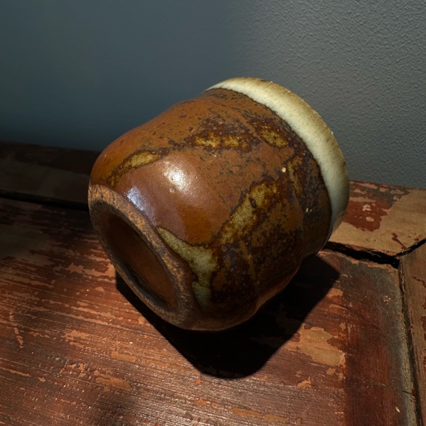 柴烧主人杯，日式手工艺品，6*5.5cm，100ml