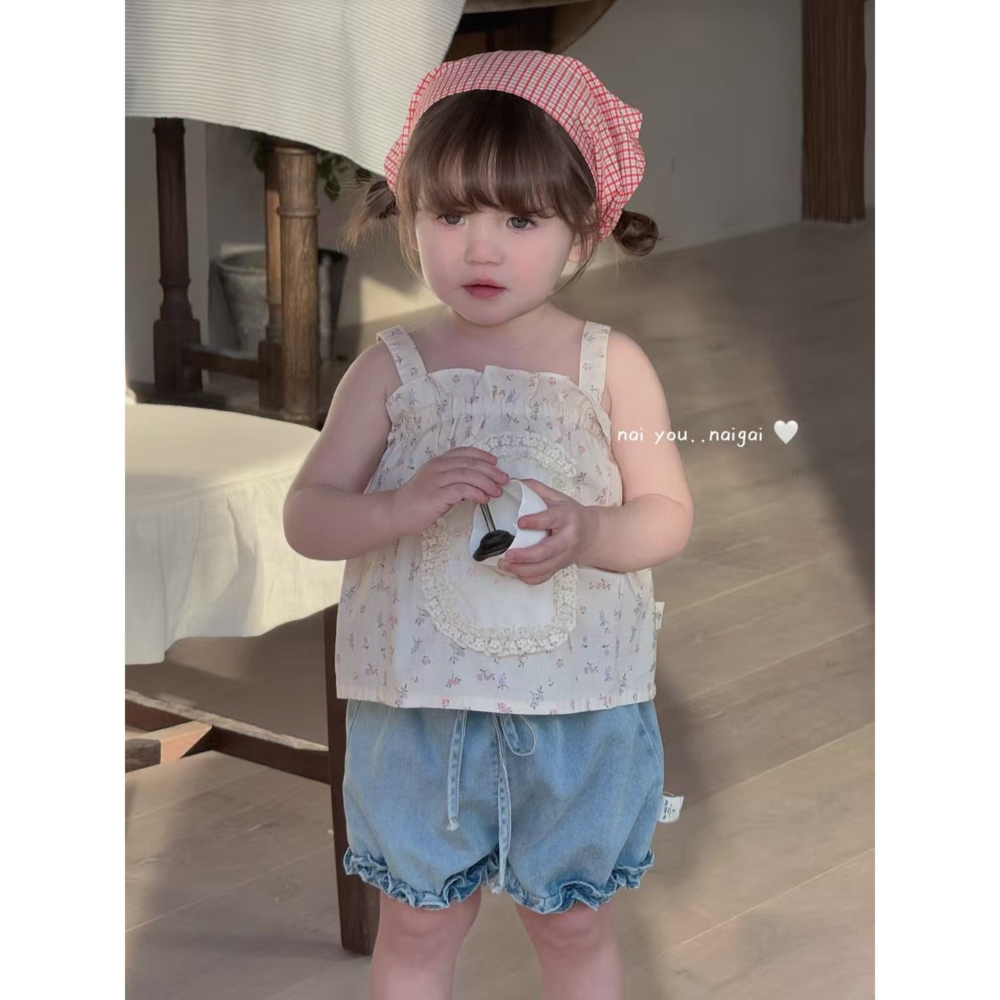 【NO退NO换】欢宝5店-奶盖-2025夏-编码0191-NG1712-碎花吊带