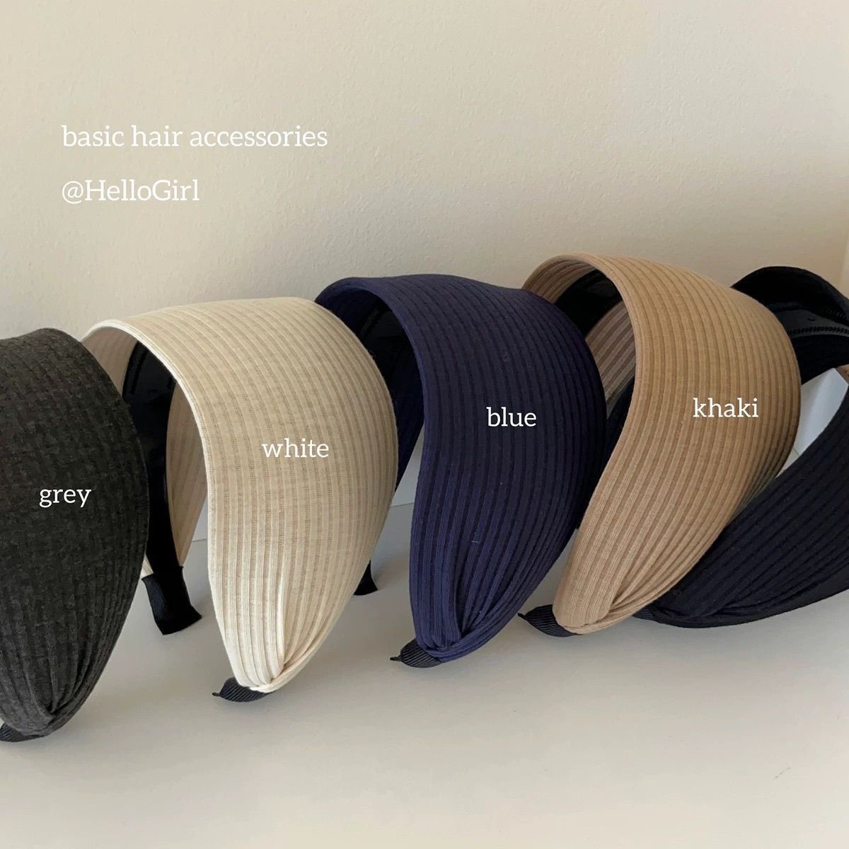 复古针织压带坑条加宽发箍遮发缝增高颅顶防滑发卡灰色高级感发饰