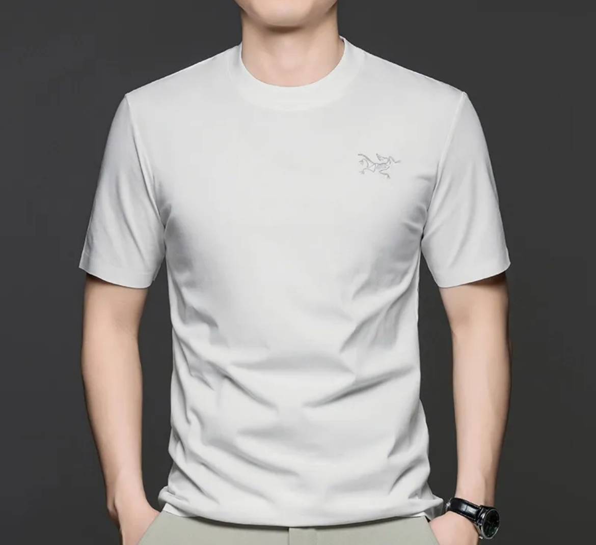 8重工银茑刺绣 短袖T恤 男女同款