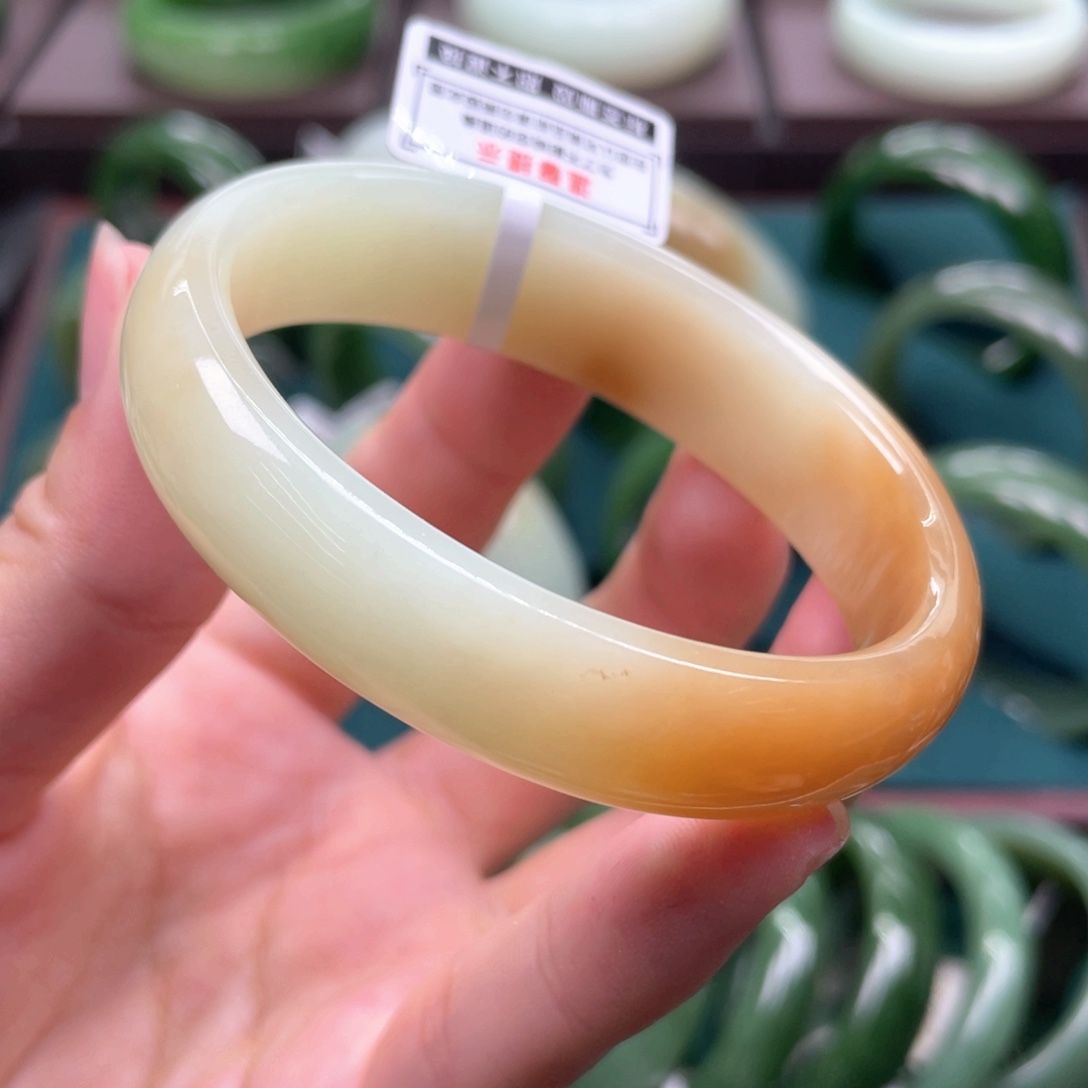 和田玉未镶嵌手镯贵妃适合5051