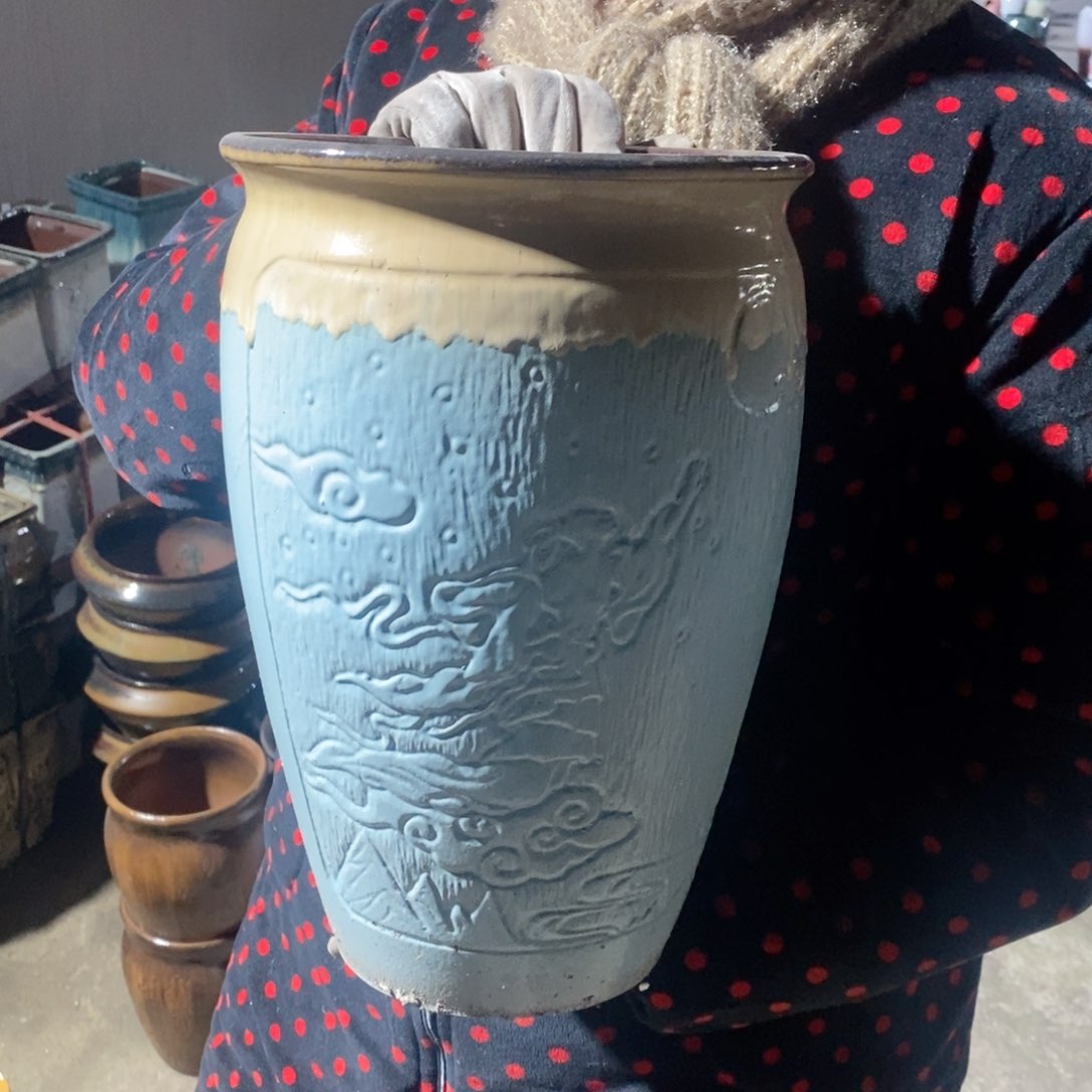 红陶口20高30瑕疵～