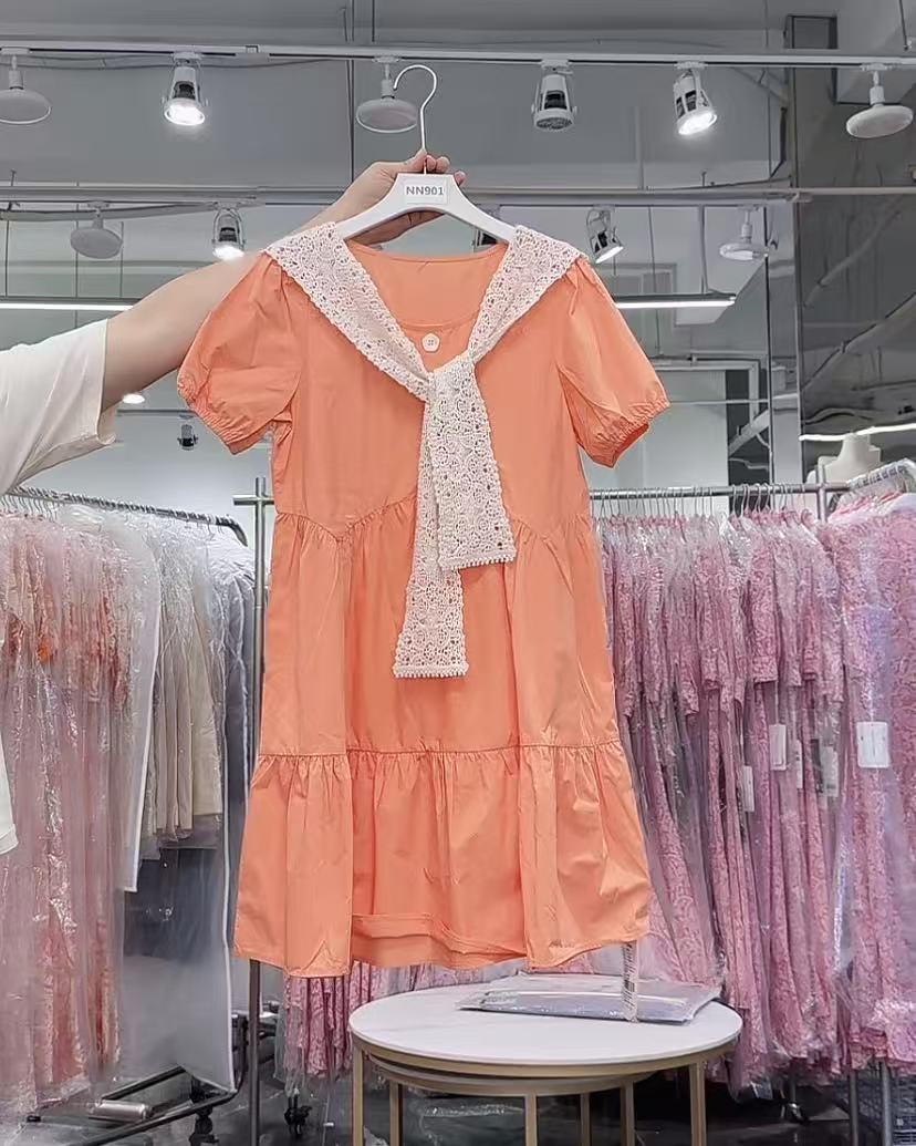 【幻彩SJ】NN901-时尚女装设计感连衣裙法式收腰轻奢气质显瘦小众