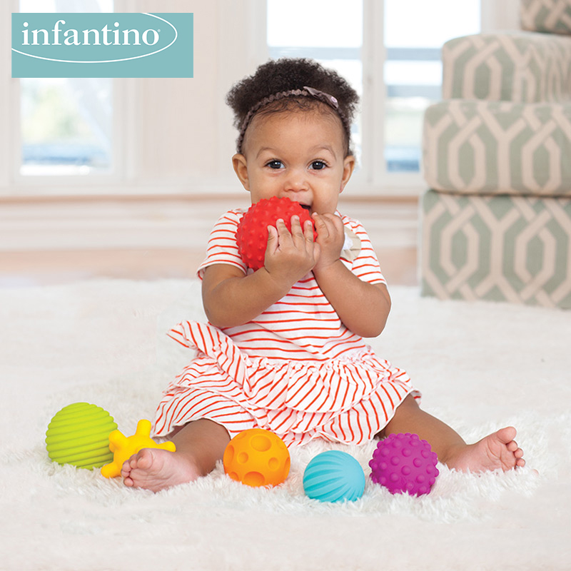 infantino多纹理感知球儿童益智早教玩具
