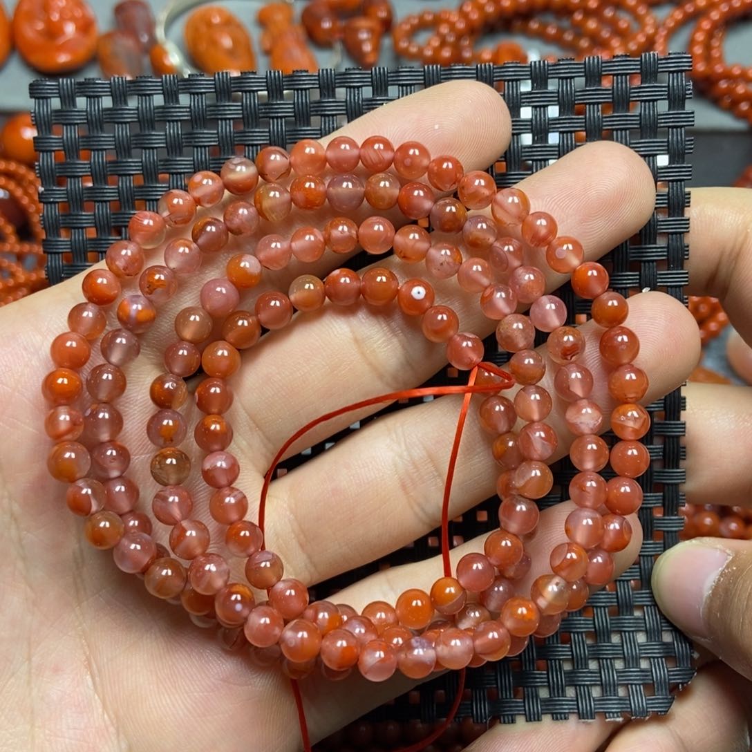 南红玛瑙手链未镶嵌5mm