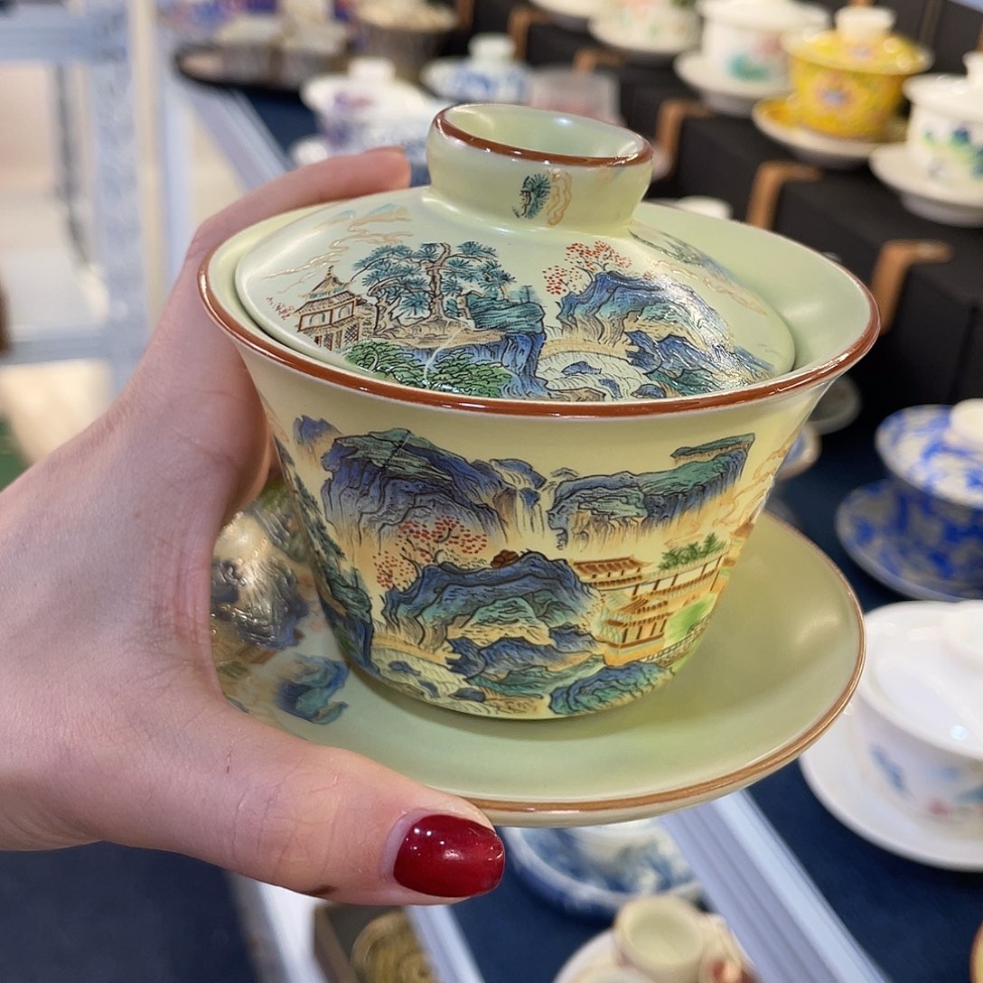 陶景德陶瓷盖碗茶具