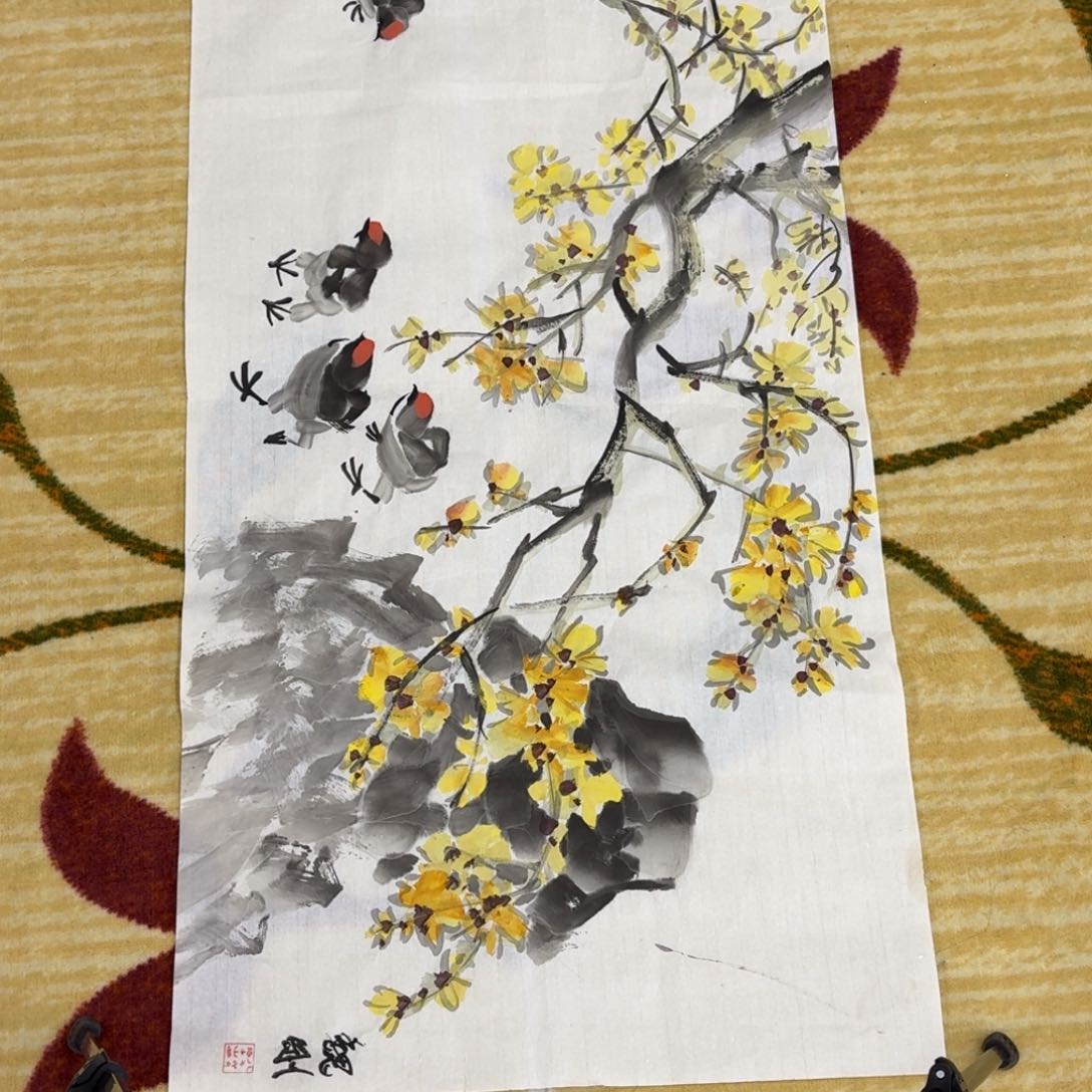 国画三尺魏老师花鸟9999