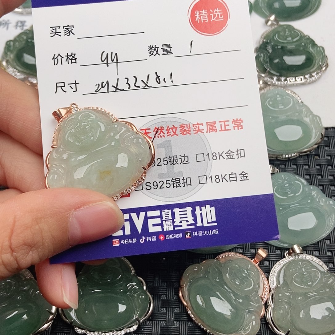 翡翠银S925镶嵌颈饰
