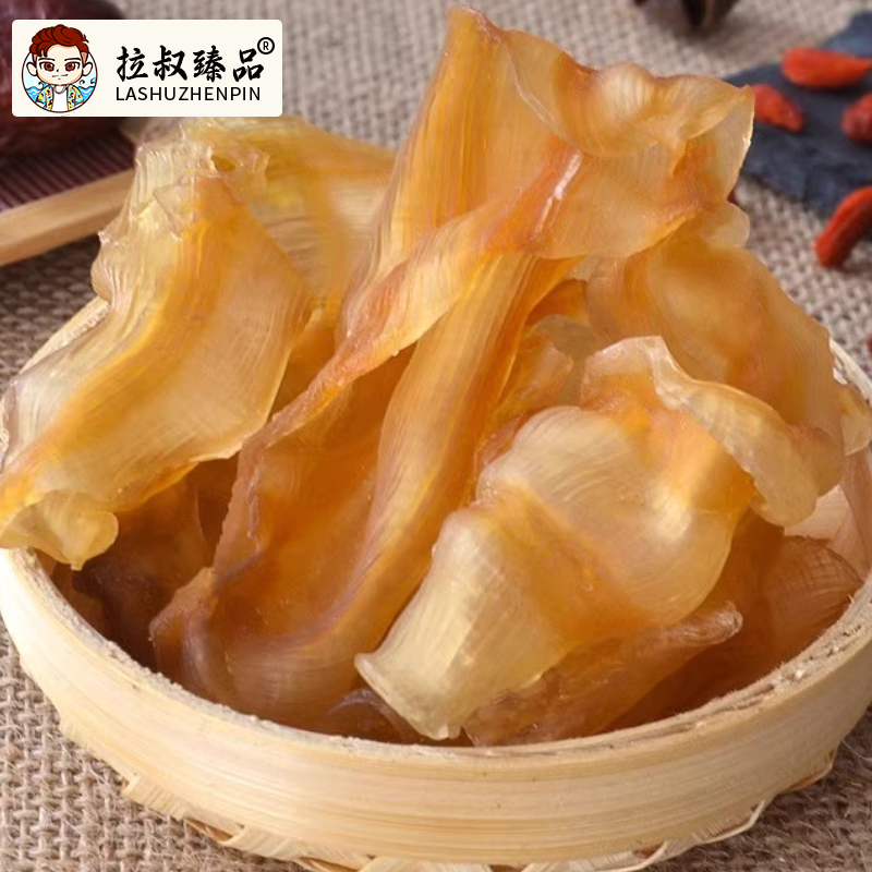 精选90头花胶凤尾老胶红鳘鱼胶干货500g