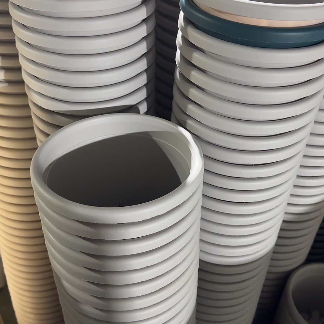 树脂四季5号带托6个灰白微瑕