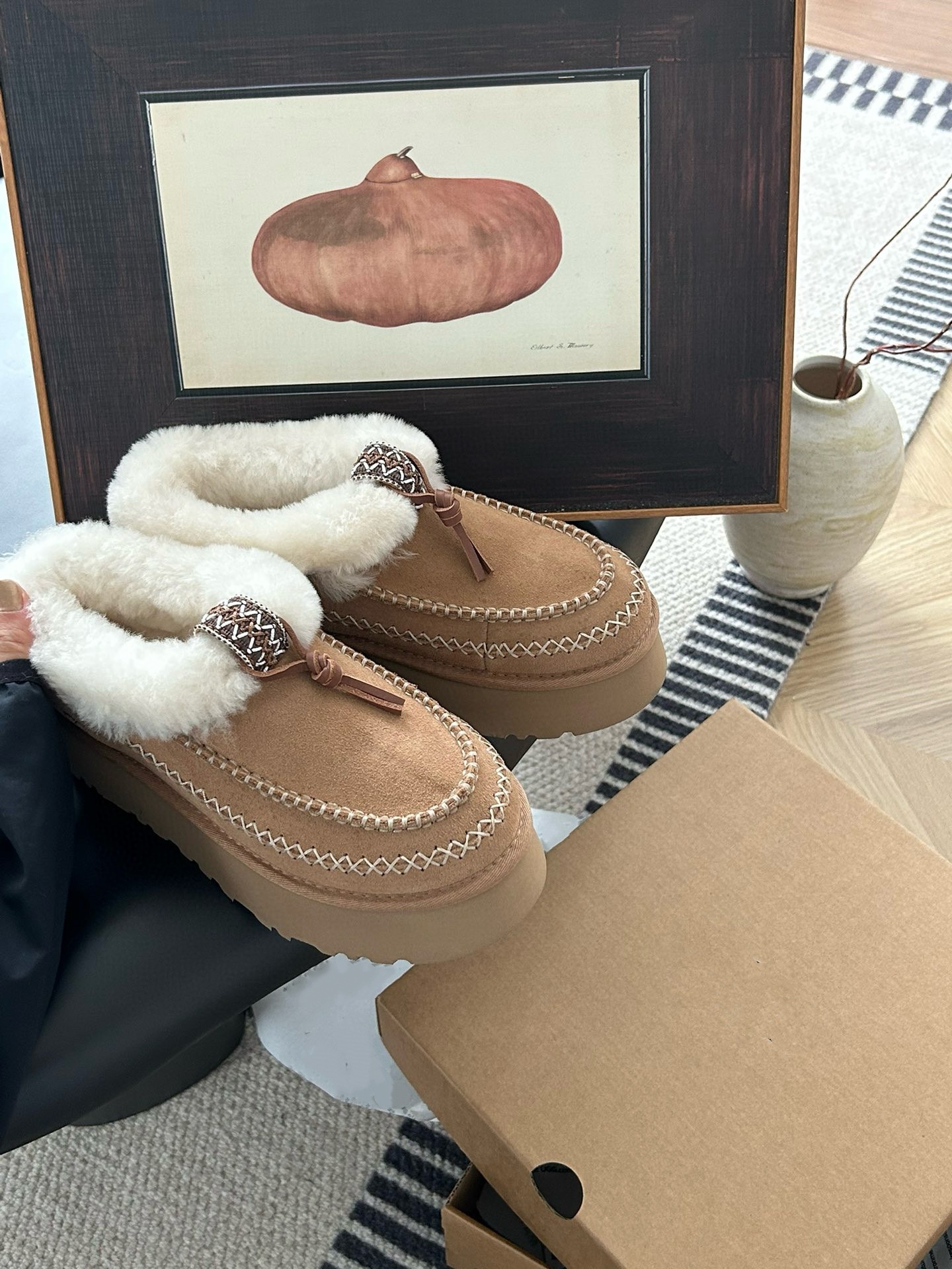 【阿尔派平口厚底】冬季时尚皮毛一体加厚保暖休闲雪地靴