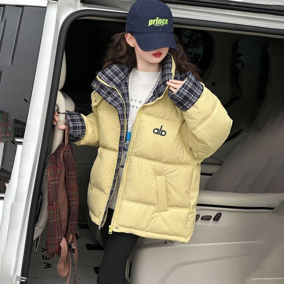 女童加厚连帽格子棉服冬季新款洋气韩版保暖外套