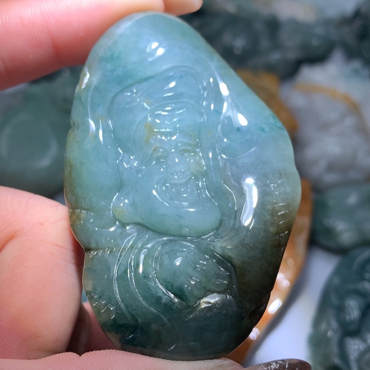 翡翠未镶嵌颈饰保真天然A货翡翠