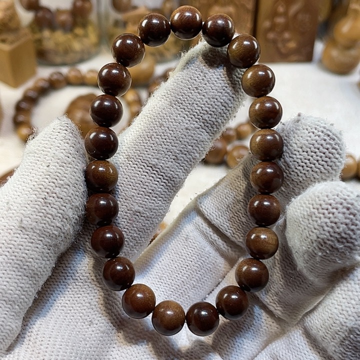 檀香木手串/手链老山檀香0.8蕉糖甜沉水高货