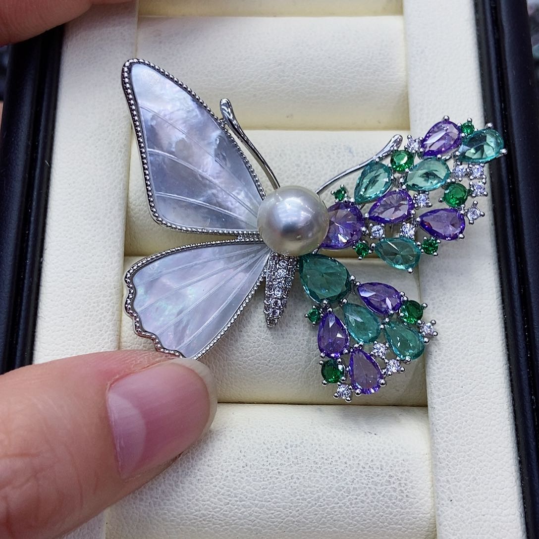 海水珍珠胸针未镶嵌