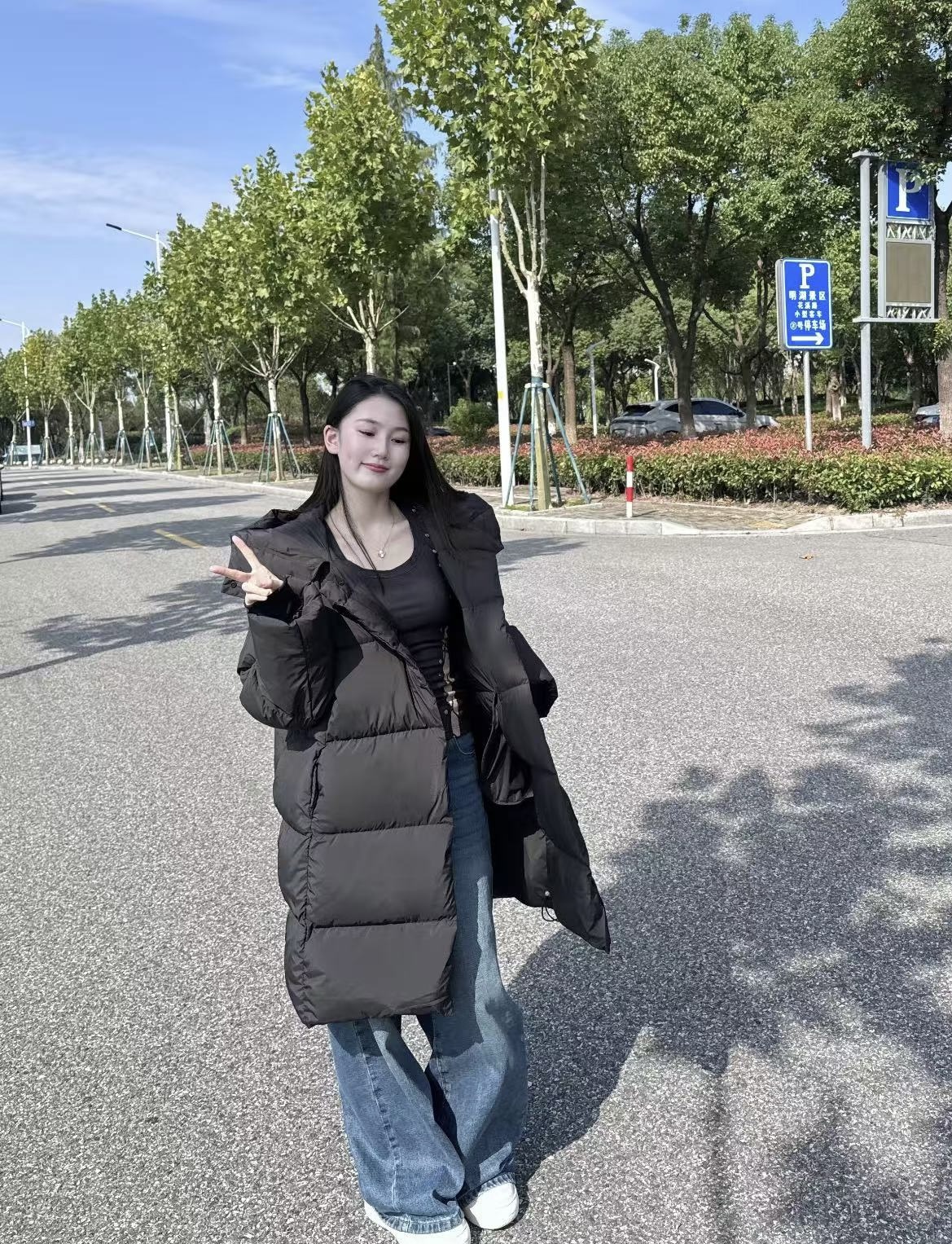 【MingJiaQS】90白鹅绒泡芙长款加厚泡芙云朵超好看加厚过膝羽绒服