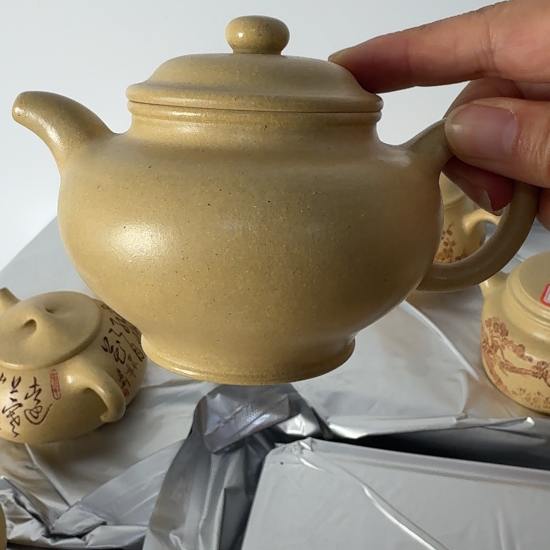 紫砂茶盏黄龙山原矿本绿270