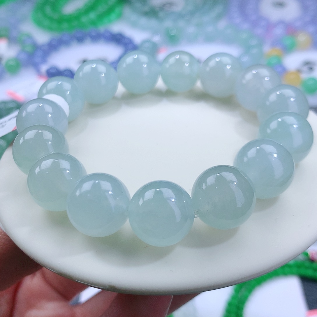 翡翠手串未镶嵌卡13.5
