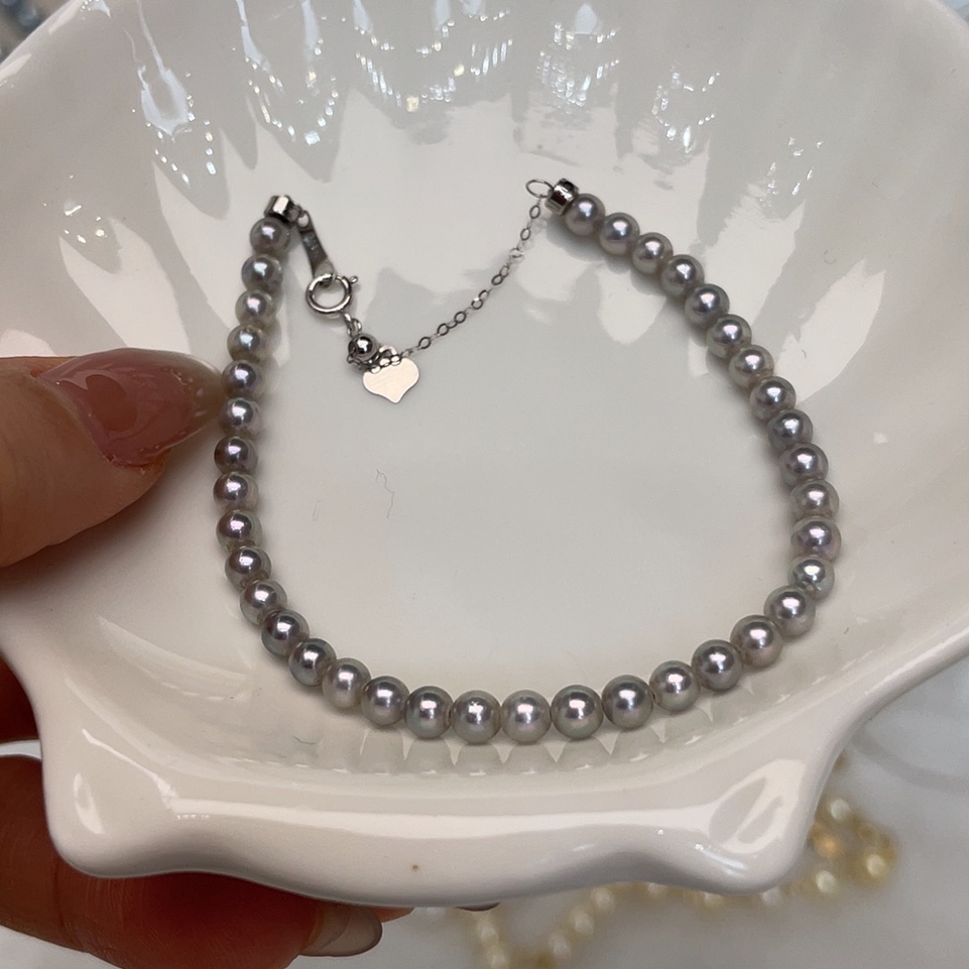 手绳18K金镶嵌海水珍珠