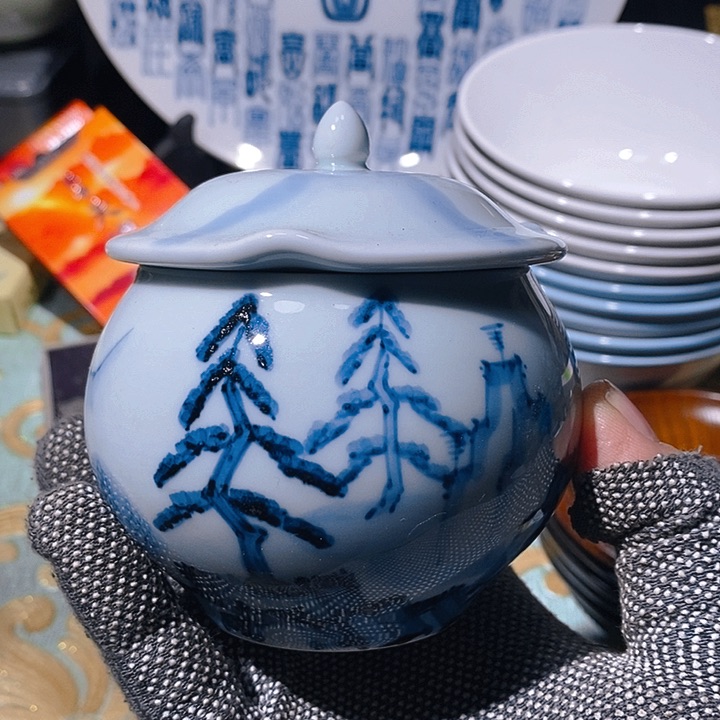 瓷片新年快乐万事如意