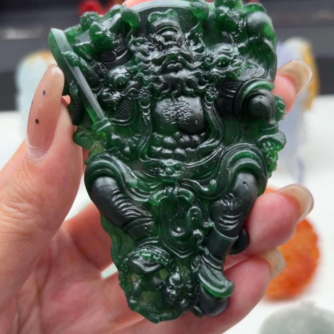 定制翡翠未镶嵌钟馗