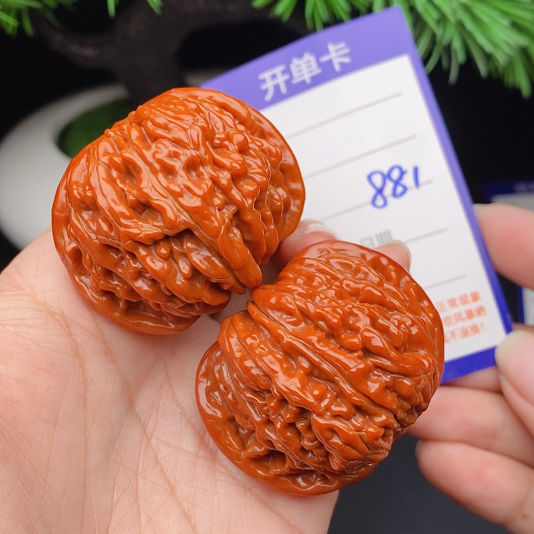 文玩核桃把件45四座楼狮子头881