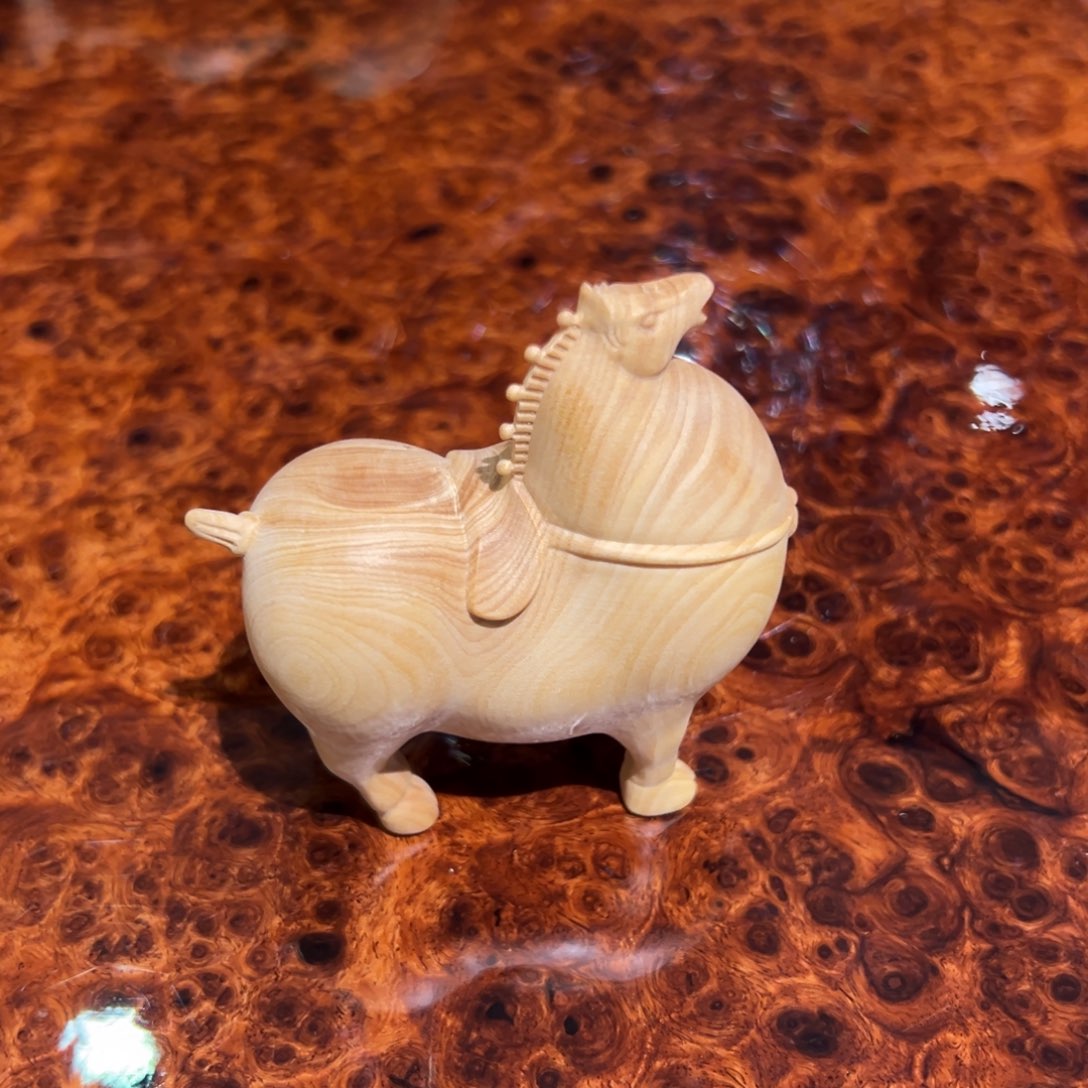 用***6成套家具乌木类黄杨木有马鞍唐马